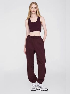 Anine Bing - Karter Jogger in Dark Burgundy - Size Small